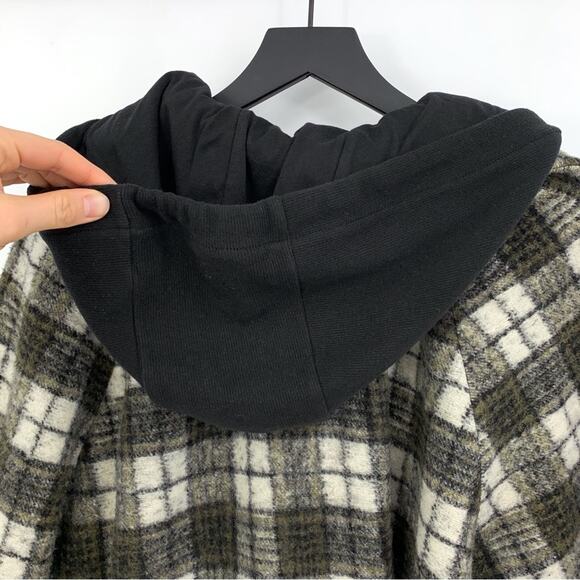 HALLE BERRY x Sweaty Betty Rhea Overshirt Plaid Jacket Green Black Cream 14 (XL) - Picture 13 of 13